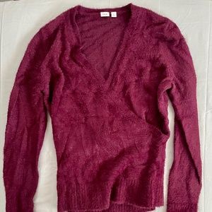 Gap v-neck faux wrap sweater